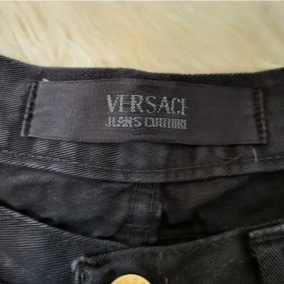 ❤️ Versace Jeans Couture Slim Straight Black Jeans - Picture 7 of 9